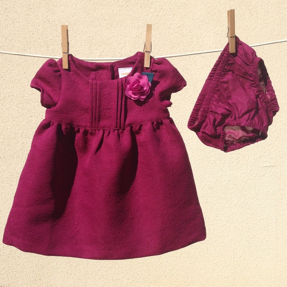 🎄HOST PICK Burgundy Gymboree Party Dress 3-6mo